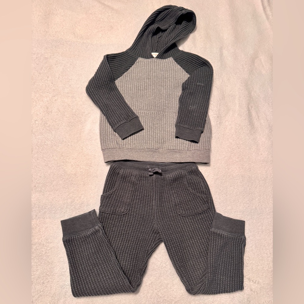 Cat & Jack Unisex Boy Girl Gray Kids Hoodie and Jogger Set